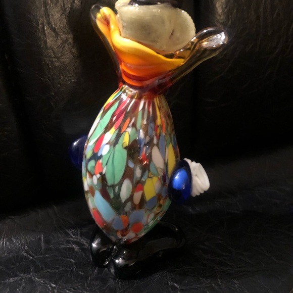 2669 Vintage Murano Italy Art Glass Clown Original Murano Sticker - Picture 5 of 14